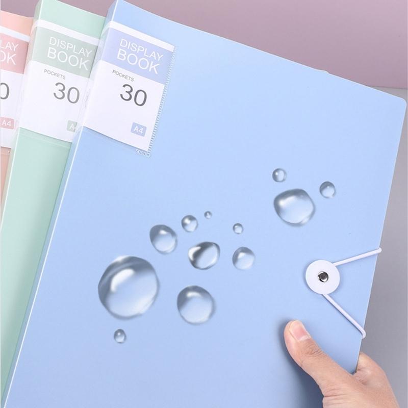30 Pocket Document Display Folder Letter Size Display Book for School Office Presentations Filings Financial Documents