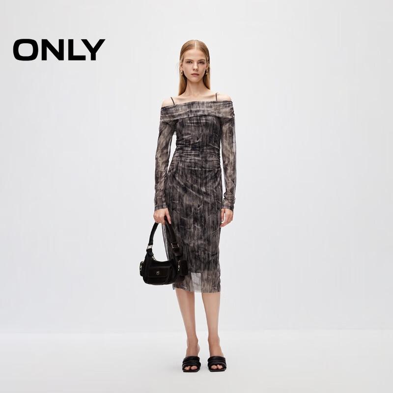 ONLY Elegant Blended Print Midi Dress