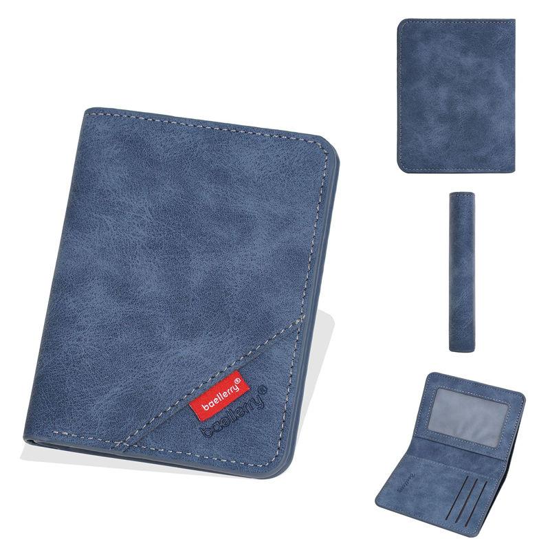 Baellerry Fashion Mini Wallets Men PU Leather Card Holder Vintage Design Thin Purse