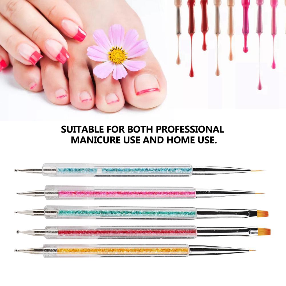 

5pcs Nail Art Brush Pen Manicure Tool Set Drawing Painting Decoration Pen