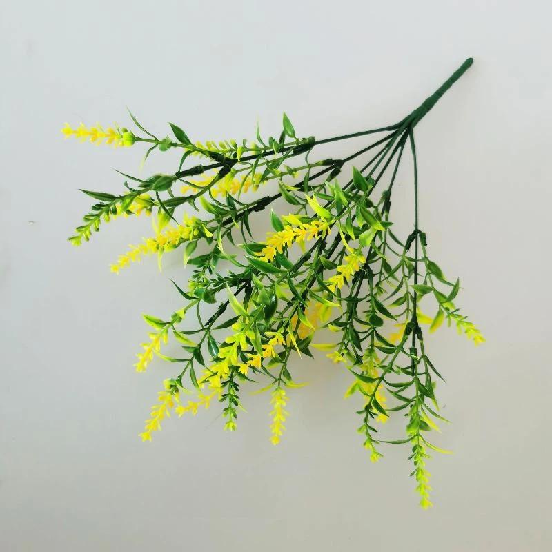 Lifelike Artificial Lavender Fake Flower Safe BPA-free Plastic Faux Plant 34cm 1Pcs for Wedding Home Coffee Table Decor