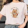 Fashion Capybara Carry Backpack Print TShirt Casual Short Sleeve Graphic Tee Shirt Unisex Loose Harajuku Shirt Honey Baby Tops