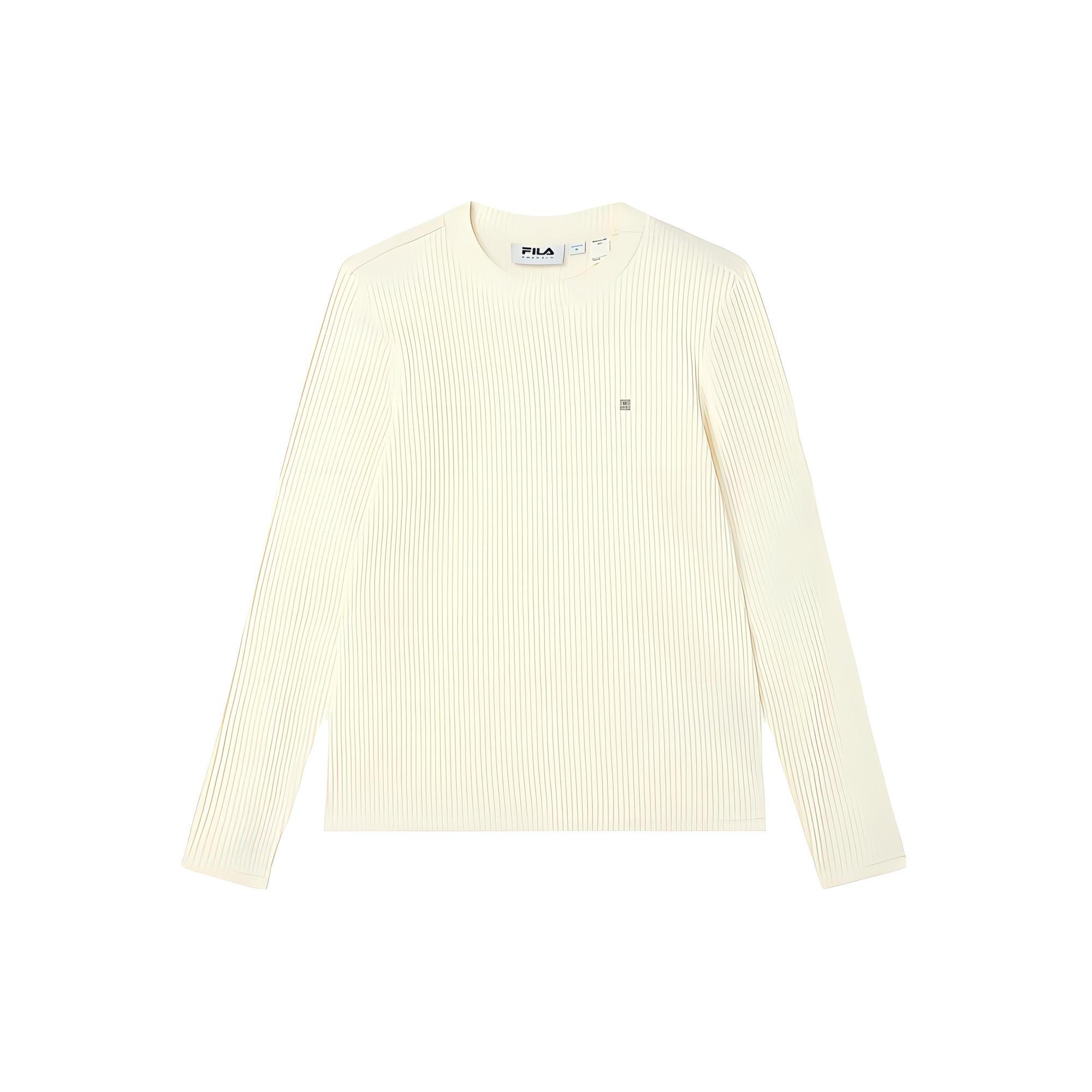 FILA Knitwear Unisex Mist Lotus White Crew Neck Moderate A line F11W344204F-IV S