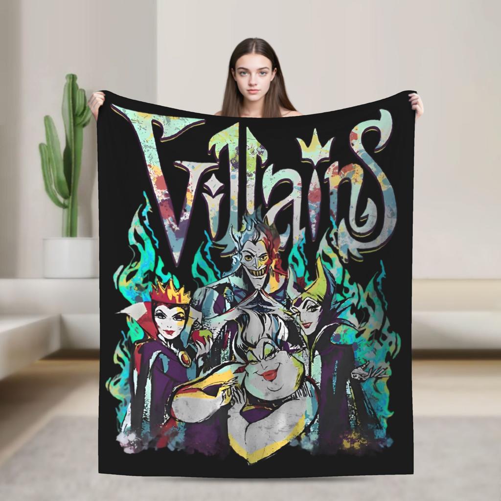 Villains Bad Witches Club Coperta Copriletto Pile Corallo Regina Cattiva Ursula Malefica Coperte Morbide Ultra Morbide Tappeto per Divano Pezzo