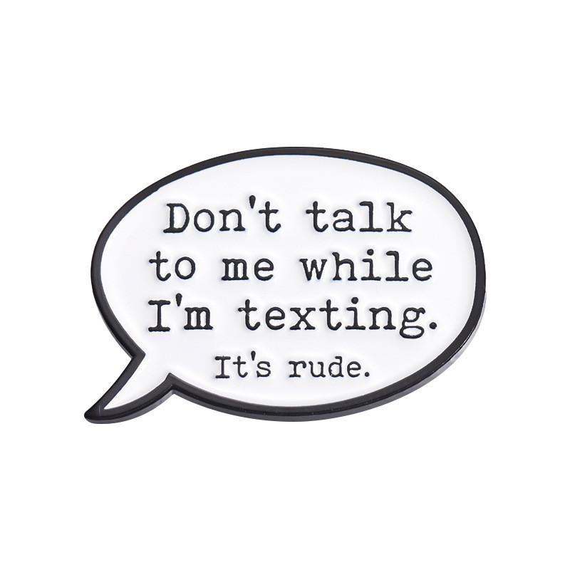 Brooch Contemporary Alloy With Distinctive Text Design Perfect For Statement Jewelry 2024 Spring