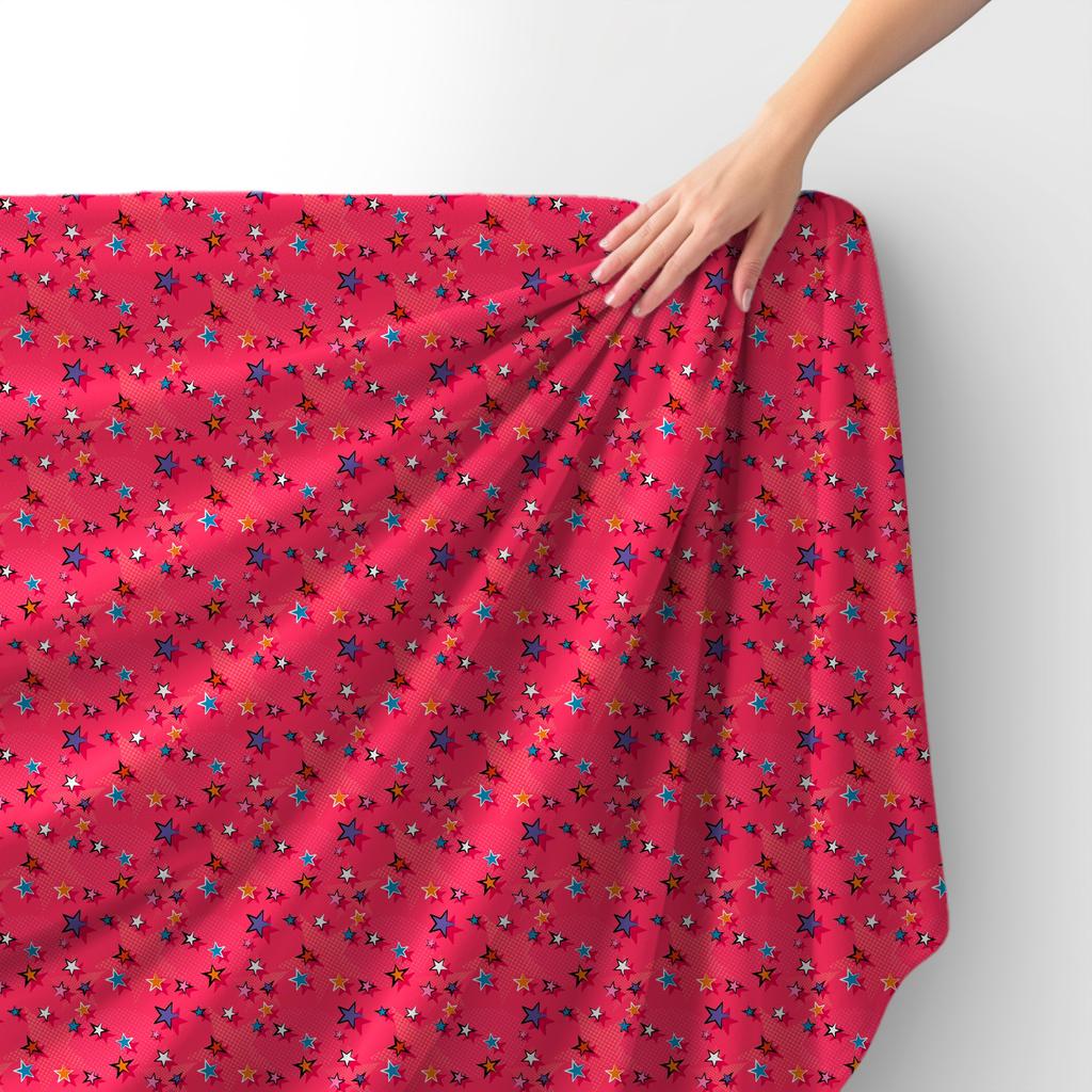 Royal Samt Stoff Polyester Zum Nähen - Motiv Sterne