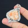 Wedding Gift For Her 925 Silver Natural Sunstone Gemstone Pendant Flower