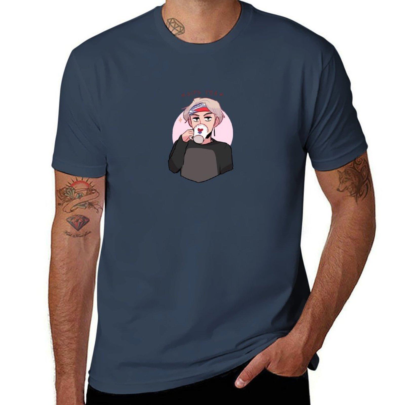 Mic Drop V Sippin Tea Tshirt Lightweight Cooling Short Sleeve Tee S