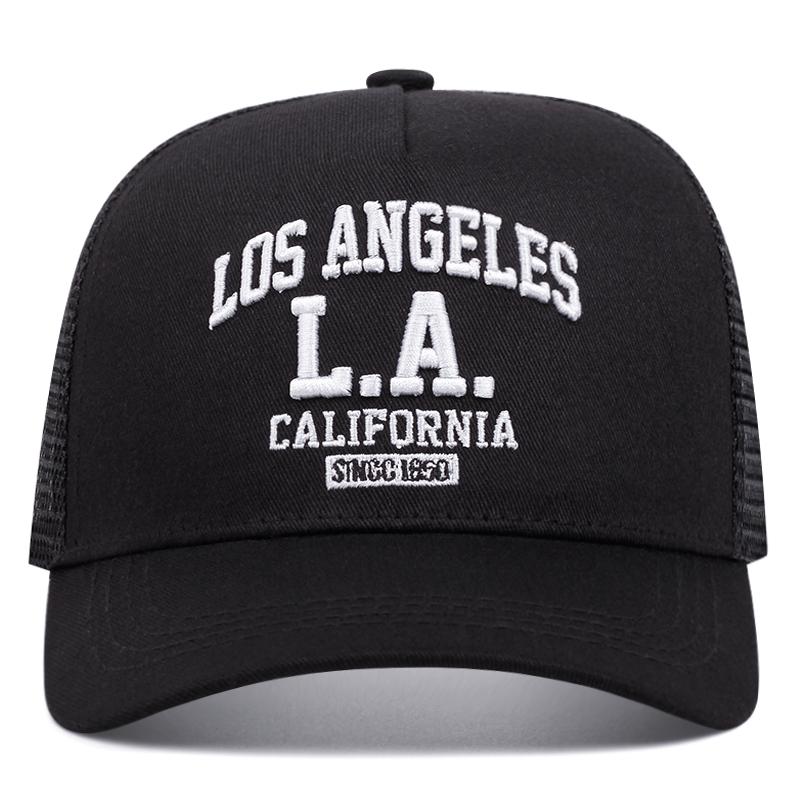 LOS ANGELES embroidered men's and women's outdoor sports event cap American trucker net hat trend fashion