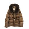 European Winter New Fox Fur Collar Hooded Down Jacket Women's Short Waist Thickened Warm Fashion Coat
