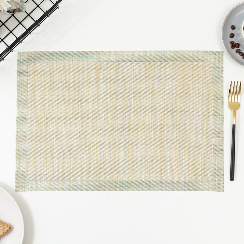 

Квадратный коврик из ПВХ, водонепроницаемый и маслостойкий коврик для столовых приборов в западном стиле, изолированный коврик для обеденного стола 45*30cm