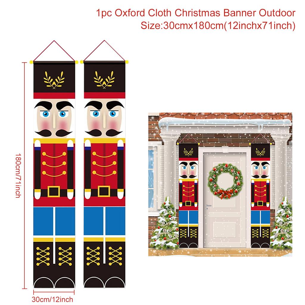 Nutcracker Soldier Banner Christmas Door Curtain Merry Christmas Decoration for Home 2025 Xmas Navidad Natal New Year Gifts