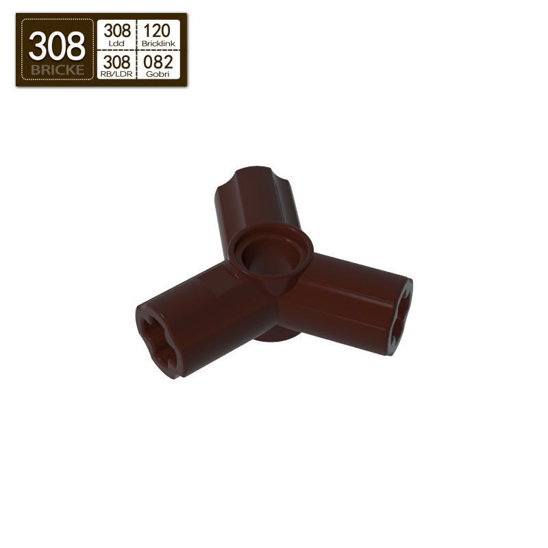

BRICKE Brick Guest Three-Way Connector - LEGO 10288 Compatible MOC Building Blocks (Bulk Parts, DIY Small Particles) 50g (~59 pcs)