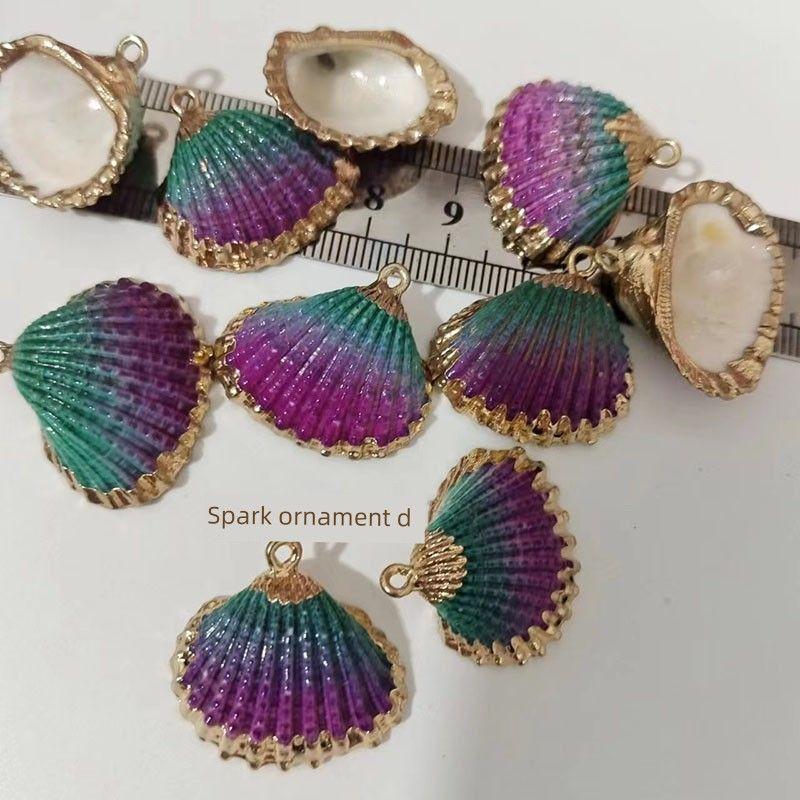 Conch Electroplating DIY Ornament Accessories Earrings Pendant Pendant Creative Handmade Natural Shell Scallop