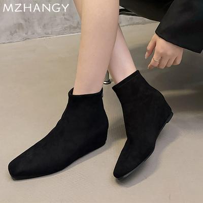 Fashion Suede Women Platform Ankle Boots Winter Fashion Shoes Woman 2024 Trend Chelsea Boots New Walking Goth Mujer Gladiator Snow Boots