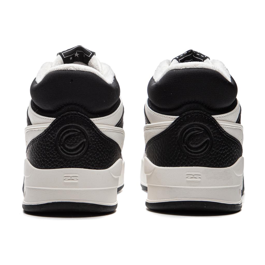 new LINING Moonlight White HI Skateboard Shoes Unisex Mid top Black/Mist White
