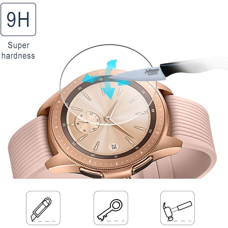Careflection Premium Tempered Glass Screen Protector Guard For Samsung Galaxy Watch 3 41Mm Transparent 3