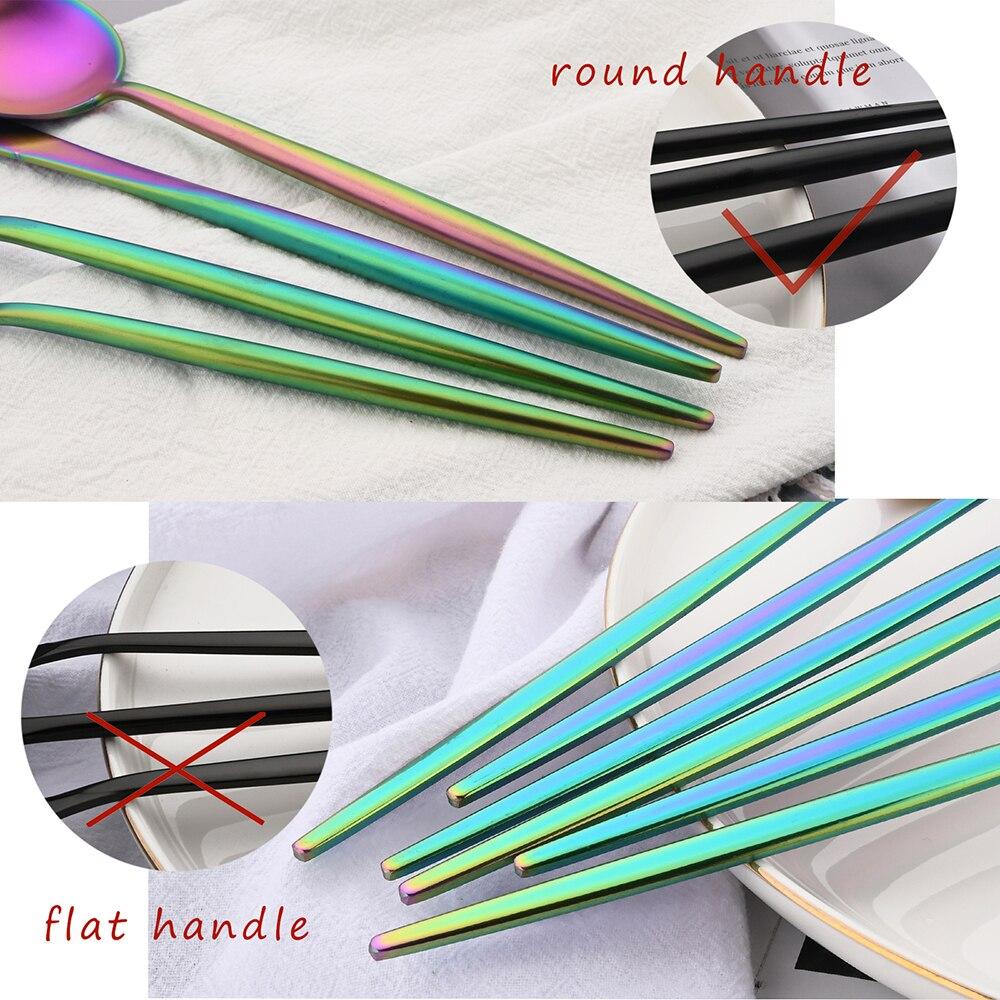 5 ks Matná stříbrná jídelní sada 18/10 Nerezová ocel Luxusní sada příborů Nádobí Nůž Dezertní vidlička Lžíce Sada příborů Vhodné do myčky nádobí