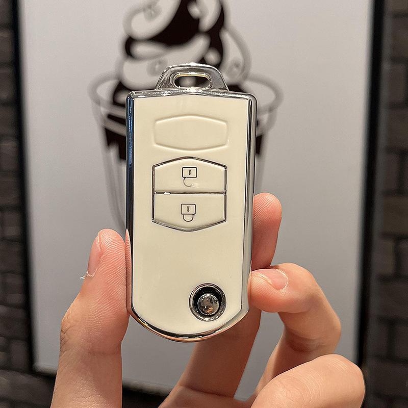 For Mazda Demio 2 3 5 6 M3 M5 M6 CX-5 CX7 CX9 RX8 MX5 MPV 2/3 Buttons TPU Shell Fob Holder Car Key Case Cover Keyless