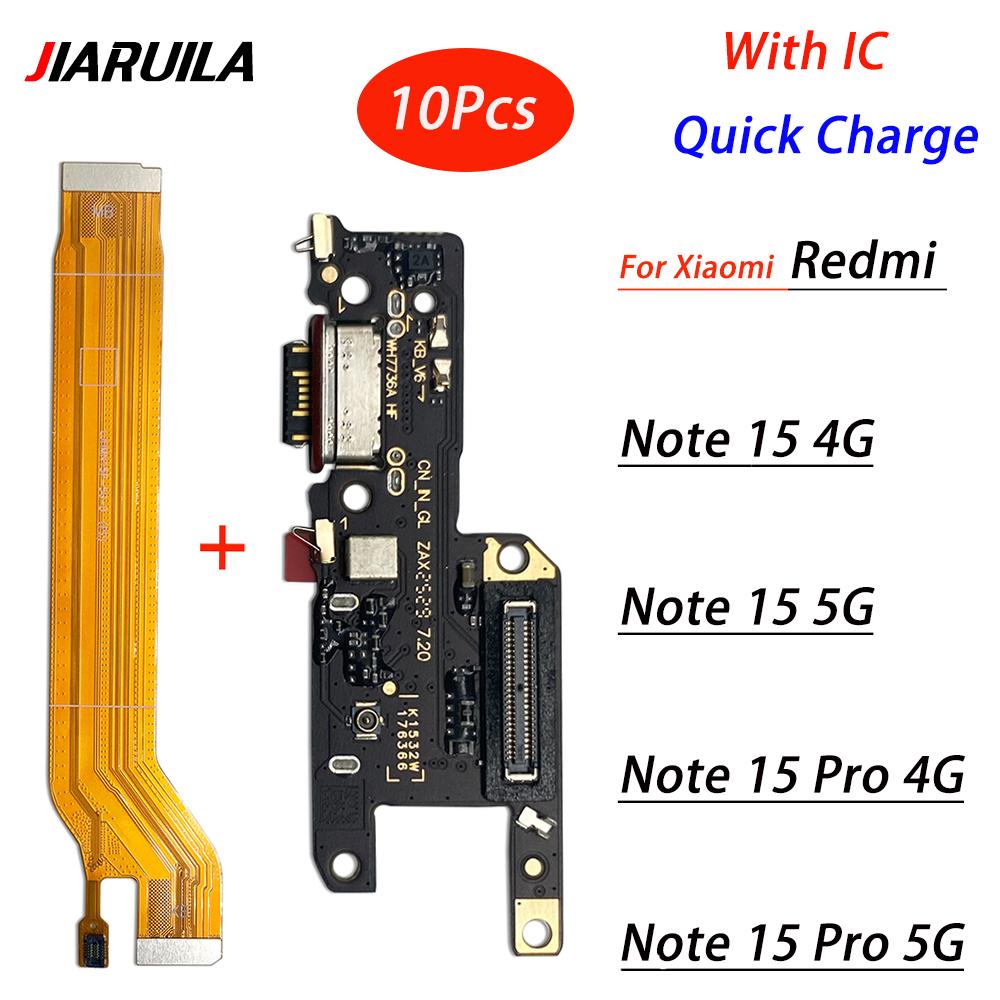 11Pcs, Fast Charger Main Charging Port Board For Xiaomi Redmi Note 11 Pro Plus Note 11 Pro Motherboard Connect USB Dock Flex