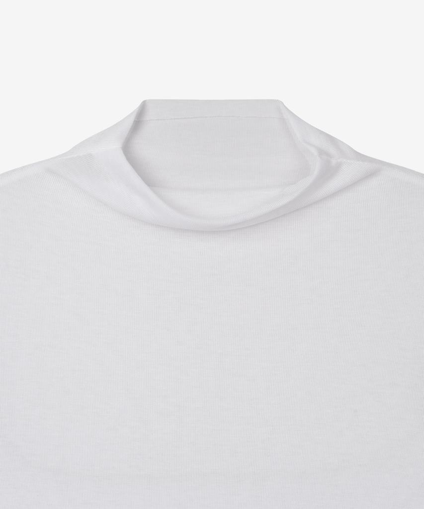 Basica Half-Neck See-Through T-Shirt (White)