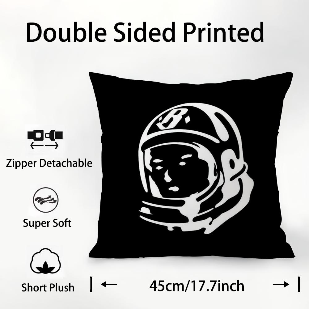 

B-Billionaire Boys Club Pillow Case Plush Fabric Soft Double Sided Print Sofa Cushion Cover Throw Pillow Covers 12x12Inch