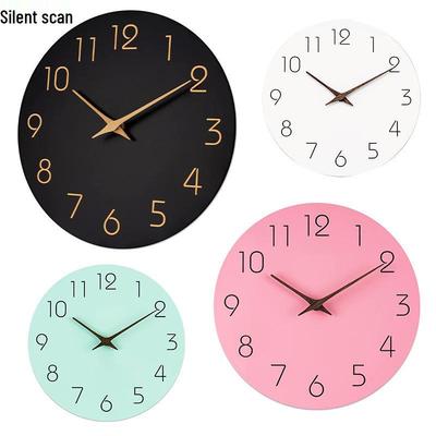 Minimalist Nordic Silent Wall Clock for Living Room or Bedroom Decor