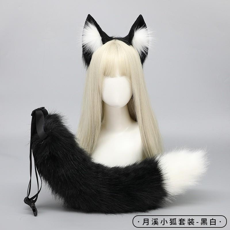 Handmade Japanese Lolita Fox Ear Headband With Standing Fur Tips Cosplay Accessory Adult Anime Fans