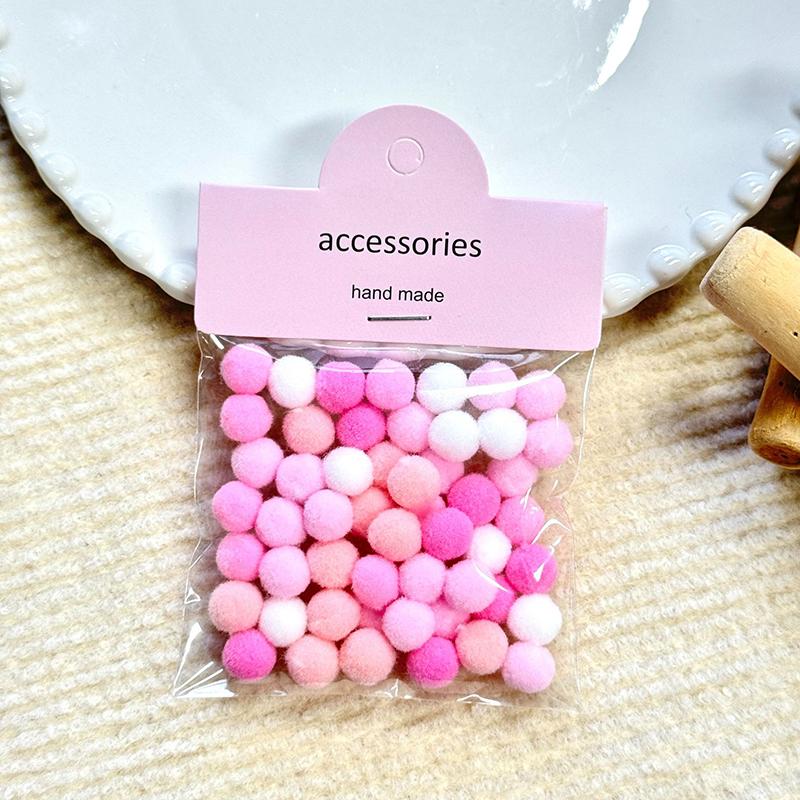 50Pcs Macaron Pom Pom Furry Balls 1Cm Colorful Pompones Soft Furball Handmade Crafts Supplies Diy Decoration Supplies
