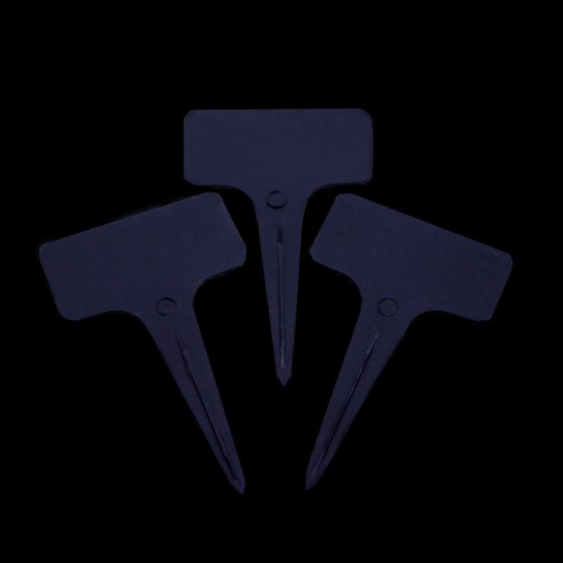 100pcs T-shaped Decorative Plant Labels Plastic T-type Nursery Pots Garden Decoration Seedling Mark Tags