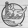 Whale Black Metal Wall Sculpture Round Lighthouse Sign Hanging Ornament for Home Bedroom Garden Decor Housewarming Gift