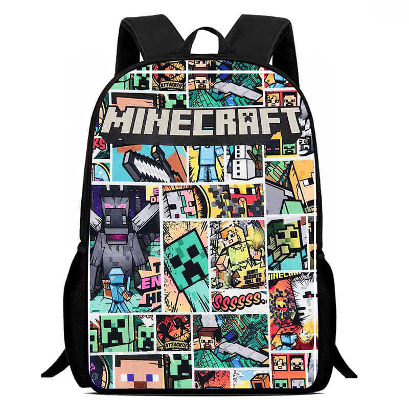 Minecraft Printed Backpack Children'S Elementary School Bag