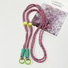 Adjustable Color-Block Crossbody Phone Strap with Clip & Chain