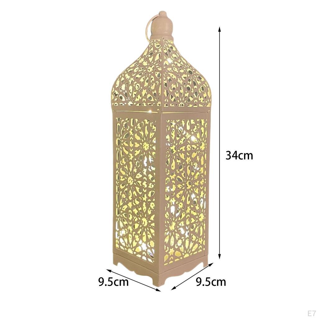 Portable Candle Lantern Home Decor with LED Fairy Lights Hanging