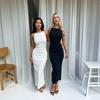 New European and American Women's Spaghetti Strap Long Dress, Fashionable Sleeveless Dress, Fitted Dress