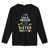Autism Awareness Im A Proud Sister Puzzle Design T Shirt N742 Vintage Washed Versatile Designer Clothes Breathable Streetwear