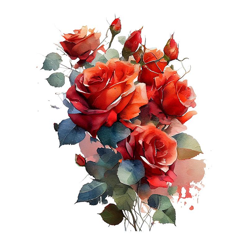 

T378 # красивая красная роза наклейка на автомобиль виниловая наклейка водонепроницаемые украшения автомобиля наклейки H-15cm-Longest Side