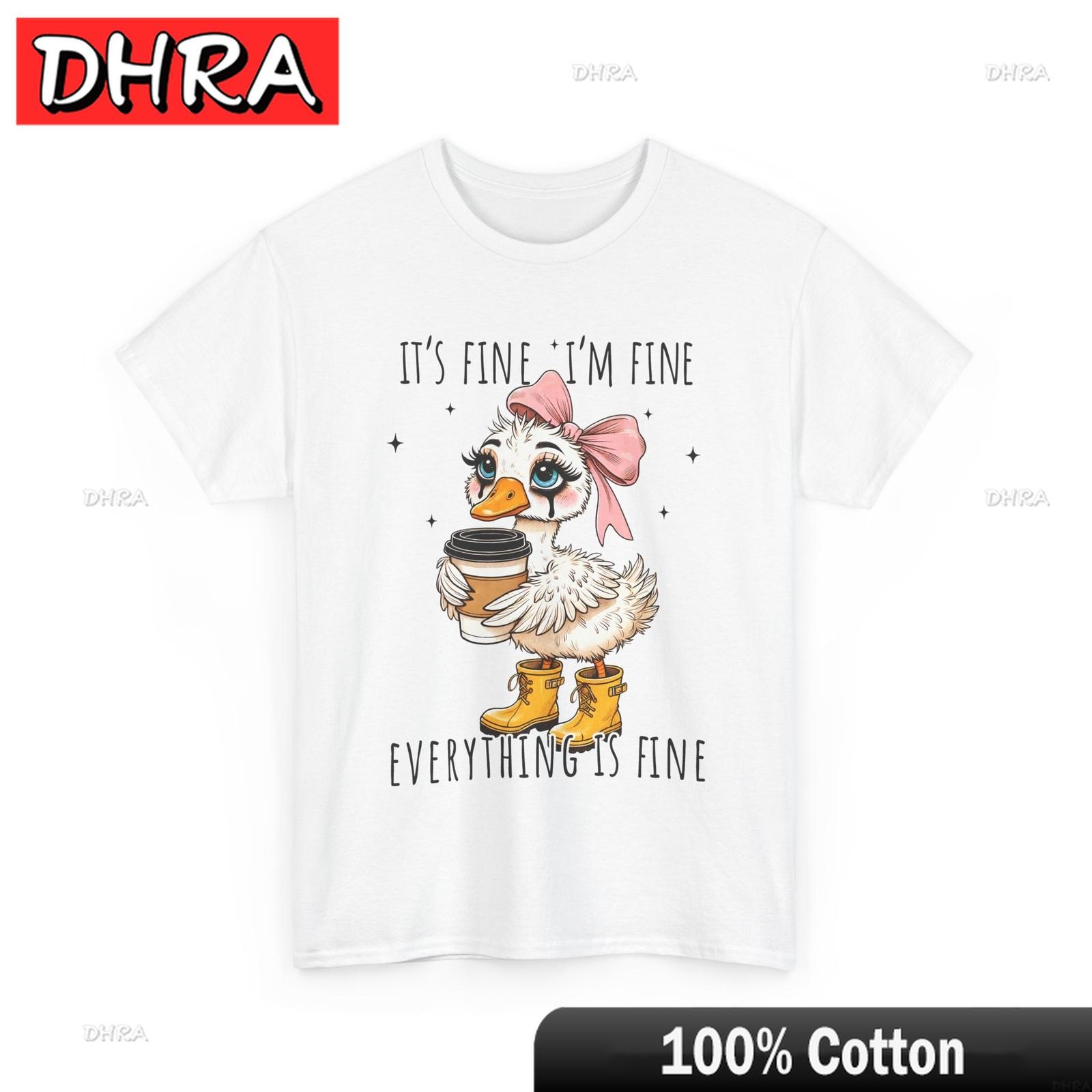 Funny Smart Humor TShirt Snarky Casual Wear Its Fine Shirt Minimalist Chic Tshirts Cute Trendy Funny TShirt Hip Hop for Gifts S