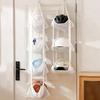 Over The Door Ball Organizer Hanging Storage Bag Over The Door 3 or 4 Tiers Hanging Mesh Bag for Basketballs Stuffed Animals Garage Kids Room Nursery