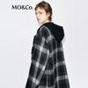 MO&Co. Women's Plaid Wool Blend Hooded Jacket