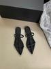 Korean version of pointed cross with outer slippers open-toed sexy beach shoes 2025 summer niche mid-heel wedge sandals