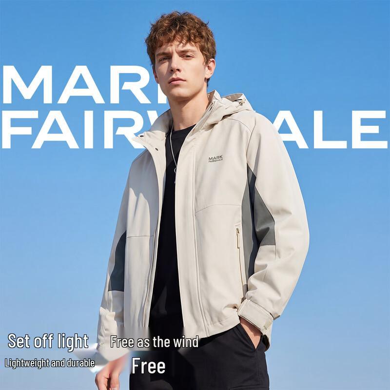 

MARK FAIRWHALE Men s Detachable Hooded Outdoor Jacket 2XL