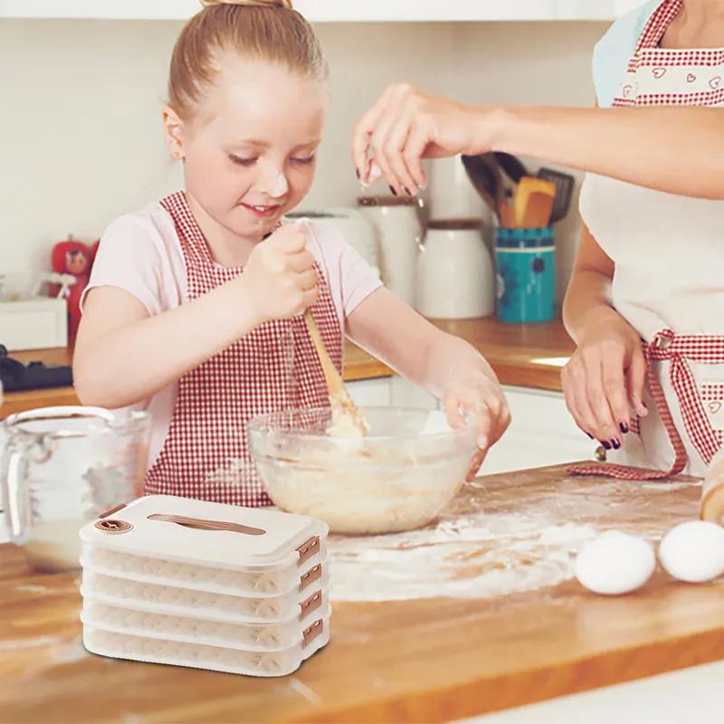 Dumpling Storage Box Freezer Box Refrigerator Frozens Dumplings Multi-layer Food Grade Wontons Box Household Dumpling Crisper