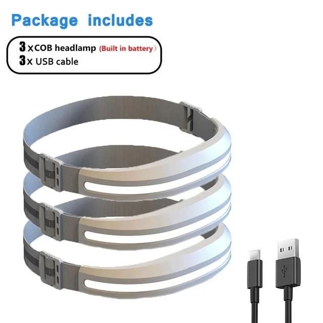 Leistungsstarke Tragbare COB Stirnlampe USB Wiederaufladbar Rotes und Weißes Licht Arbeitsleuchte Outdoor Camping Angeln Flutlicht Scheinwerfer