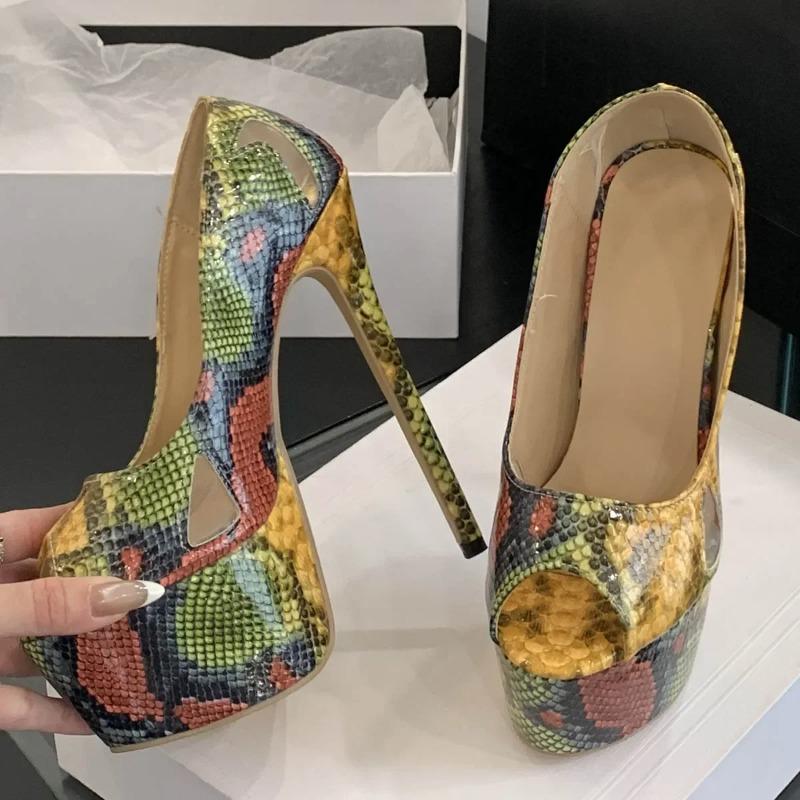 Fashion High Heel Pumps High Quality Women's Shoes Platform Peep Toe Sexy Ultra Stiletto Heels Party Prom Shoes Zapatos De Mujer