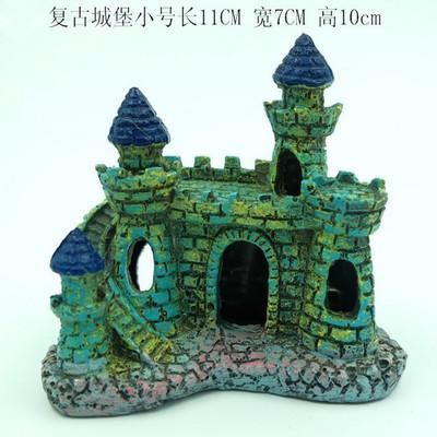 European Luxury Resin Roman Column Ornaments Aquatic Handicraft for Garden Landscaping Fish Tank Aquatic Box Accessories Bag