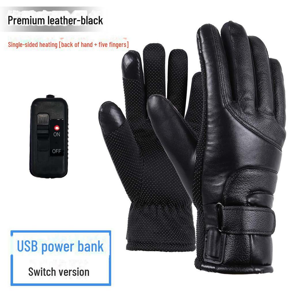 Kangre USB Heated Motorcycle Gloves - Electric Car Charging Winter Gloves for Men & Women