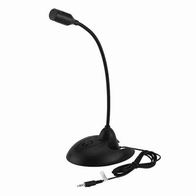 Flexible Gooseneck Desktop Standing Microphone Stereo Karaoke Microphone (Black)