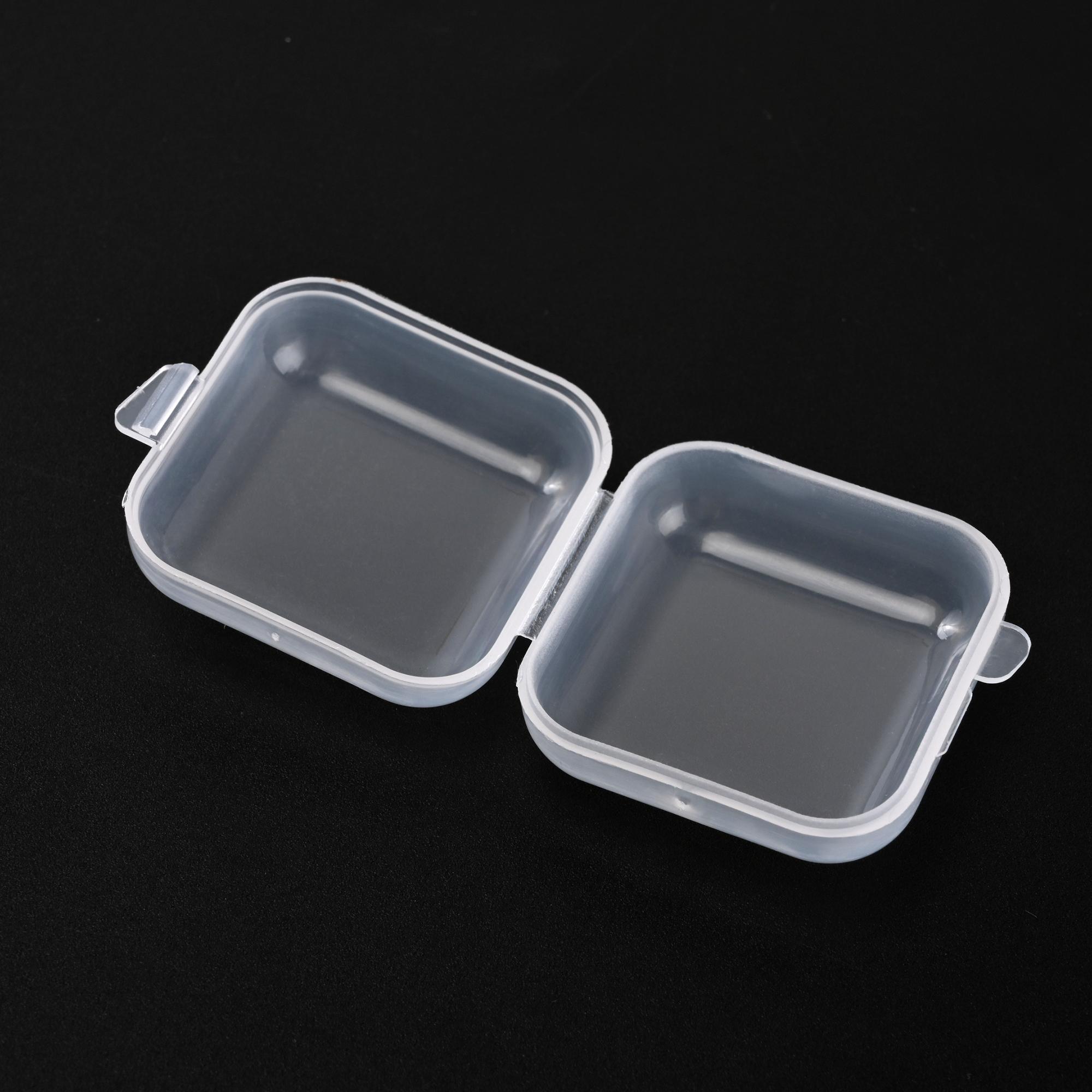 

Mini Square Transparent Plastic Small Boxes Pill Jewelry Storage Case Finishing Container Storage Small Pill Box Earplug Box чистый