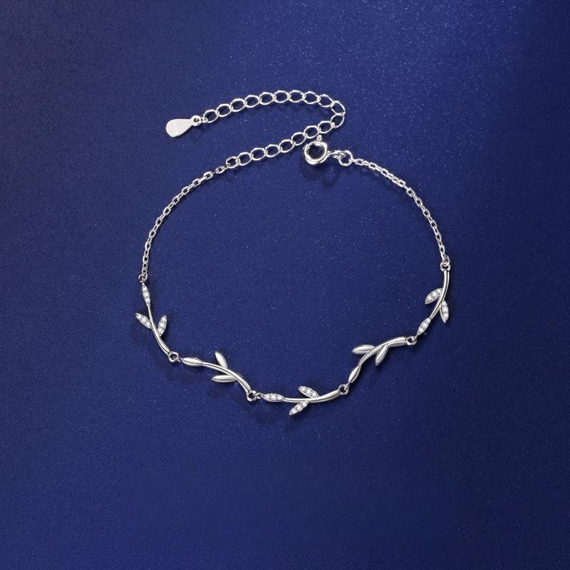 Leaf Niche Design Bracelet Female Student Simple Internet Celebrity Personality Versatile Temperament Ins Style Women